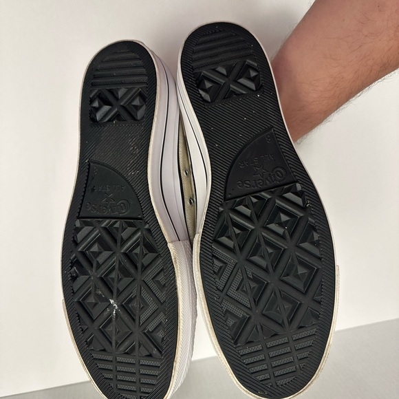 Converse CTAS LIFT PLATFORM OX Gold/Black/White '568630C' Women's Size 10 - Picture 14 of 14